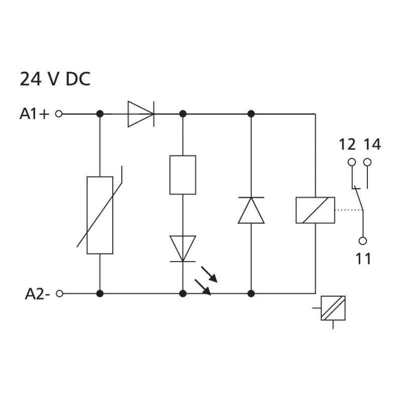 METZ CONNECT KRA-M6/21 interfacerelaismodule 24V AC/DC, 1 CO contact, 6A, wit 11061525