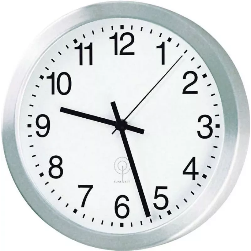 PEWETA radiografische aluminium wandklok 20cm zilver 51.017.215