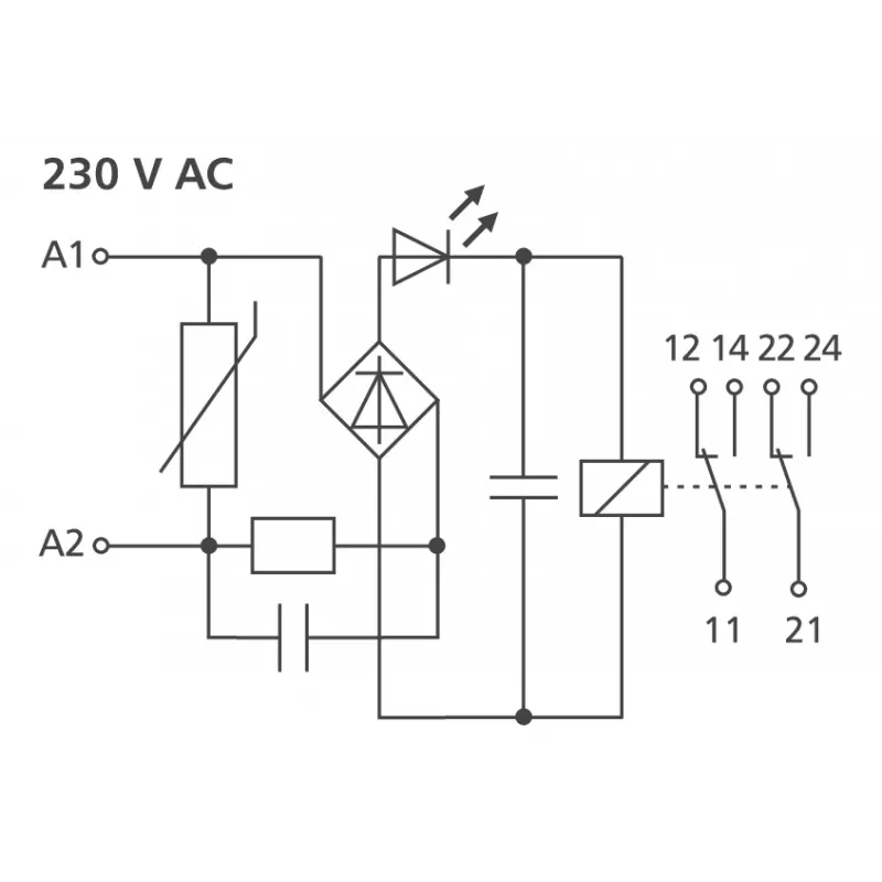 METZ CONNECT KRA-M8/21-21 vermogensrelais wit (11061905)