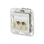METZ CONNECT BTR E-DAT modul 8/8(8) UPk inbouw datacontactdoos, 2x RJ-45, CAT 6e, afgeschermd, parelwit RAL 1013 1309121101-E