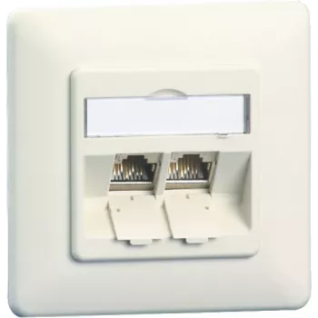 METZ CONNECT E-DAT modul 8/8(8) UP inbouw-RJ45-aansluitdoos Cat.6A afgeschermd, zuiverwit 1309121002-E-90