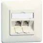 METZ CONNECT E-DAT modul 8/8(8) UP inbouw-RJ45-aansluitdoos Cat.6A afgeschermd, zuiverwit 1309121002-E-90