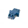 METZ CONNECT 15090074-I LC duplex naar SC simplex hybride glasvezeladapter, single-mode OS2, blauw