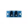 METZ CONNECT 15090074-I LC duplex naar SC simplex hybride glasvezeladapter, single-mode OS2, blauw