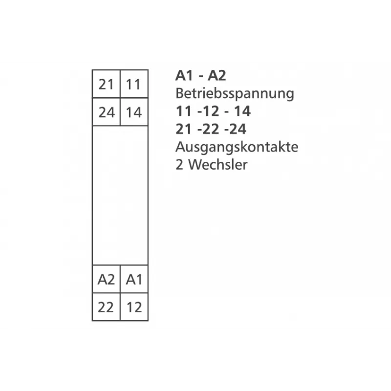 METZ CONNECT RM 21/21 230VAC interface-relaismodule met LED, 2 wisselcontacten, DIN-rail 11050705