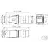 METZ BTR 14010850C0ME industriële IP67 V14 RJ45 stekkerbehuizing, push-pull, leeg