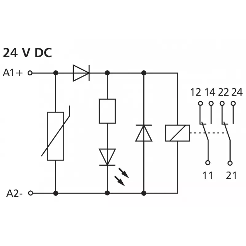METZ CONNECT koppelmodule 2-draads KRA-M8/21-21 24DC (11061925)