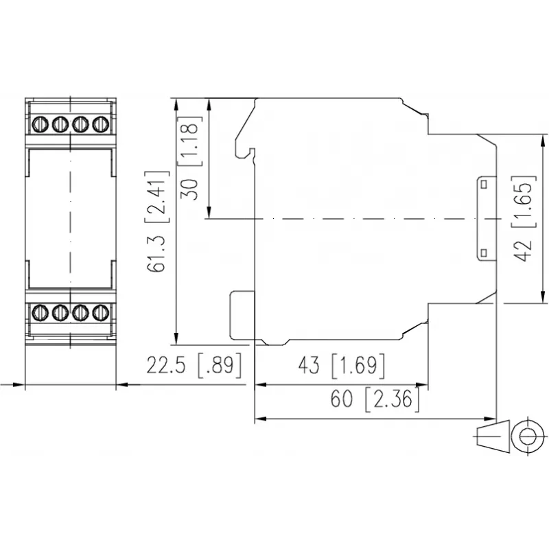 METZ CONNECT 110666 vermogensrelais wit DPDT 24V DC 8A PCB-montage