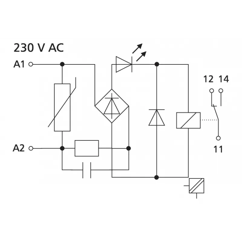 METZ CONNECT KRA-M6/21 vermogensrelais wit (11061505)