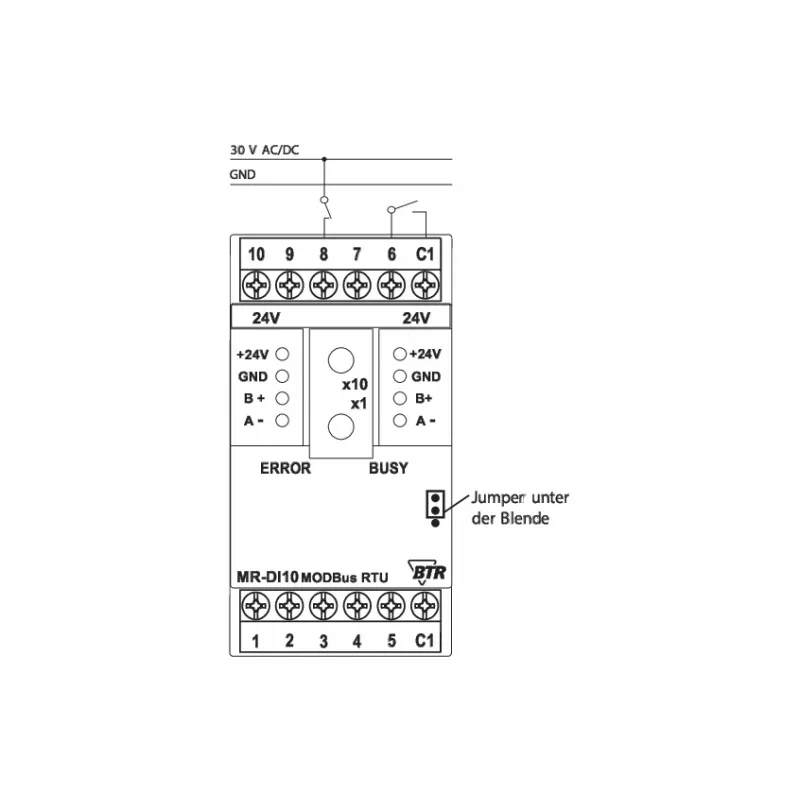 METZ Connect Modbus digitaal ingangsmodule 10DI 24VAC/VDC (1108311319)