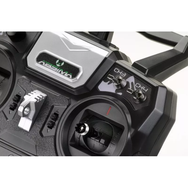 Absima SR4S 4-kanaals stick-afstandsbediening 2,4 GHz met ontvanger, zwart