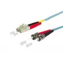 METZ BTR 151J1JOAO10E OpDAT OM3 LC-duplex naar 2x ST multimode glasvezel-patchkabel, 1m, aqua, LSZH