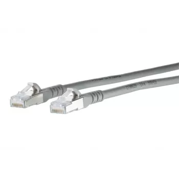 METZ CONNECT 1308450A33-E Cat.6A S/FTP patchkabel, 10G, AWG26, grijs, 0,25m