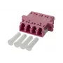 METZ BTR 15090079-I OpDAT Q-LC MM keramiek OM4 erika violet quad LC-koppeling