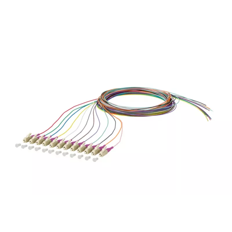 METZ CONNECT 150N1JO0020E OM4 multimode glasvezel-patchkabel, 12x LC-duplex, 2 m, 50 µm kern, meerkleurig
