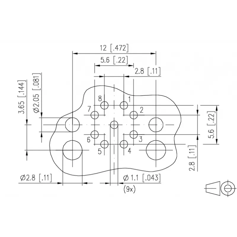 METZ Connect MMT471A315 8-polige PCB-aansluitklem bus, 3,5mm rastermaat, schroefaansluiting, groen
