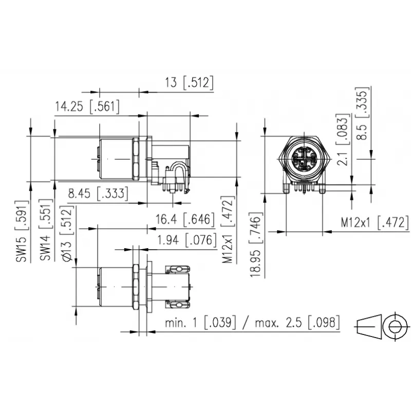 METZ Connect MMT471A315 8-polige PCB-aansluitklem bus, 3,5mm rastermaat, schroefaansluiting, groen