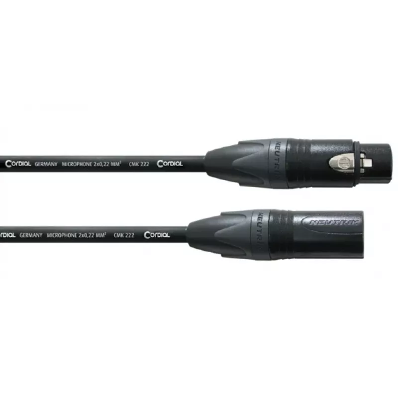 Cordial CPM 3 FM XLR microfoonkabel 3m zwart 11037