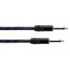 Cordial 14770 mono-jack audiokabel 6,3 mm TS naar 6,3 mm TS 5 m zwart/blauw textiel