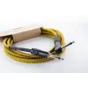 Cordial 14776 instrumentkabel 6,3mm mono-jack naar 6,3mm mono-jack, 3m, zwart/geel textiel