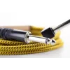 Cordial 14776 instrumentkabel 6,3mm mono-jack naar 6,3mm mono-jack, 3m, zwart/geel textiel