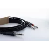 Cordial 14876 audio-Y-adapterkabel 6,3 mm stereo-jack naar 2x 6,3 mm mono-jack 1 m zwart
