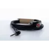 Cordial 14858 3,5mm stereo-jack naar 2x RCA phono audio Y-adapterkabel, 1m, zwart PVC-tweelingkabel