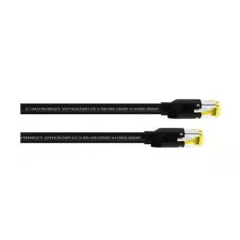 Cordial 15540 CAT 5e S/UTP patchkabel, RJ45, 15 m, zwart, PUR-mantel
