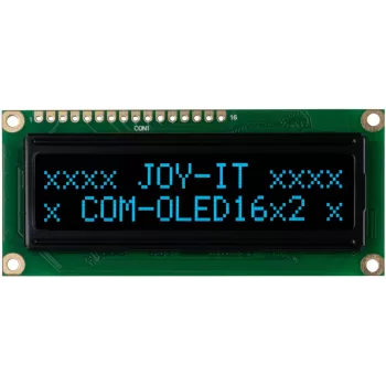JOY-IT COM-OLED16X2 16x2 OLED-displaymodule, wit, I2C, SSD1306, Arduino & Raspberry Pi compatibel