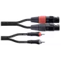 Cordial EU 1 FC XLR naar RCA verbindingskabel 1 m zwart (14851)