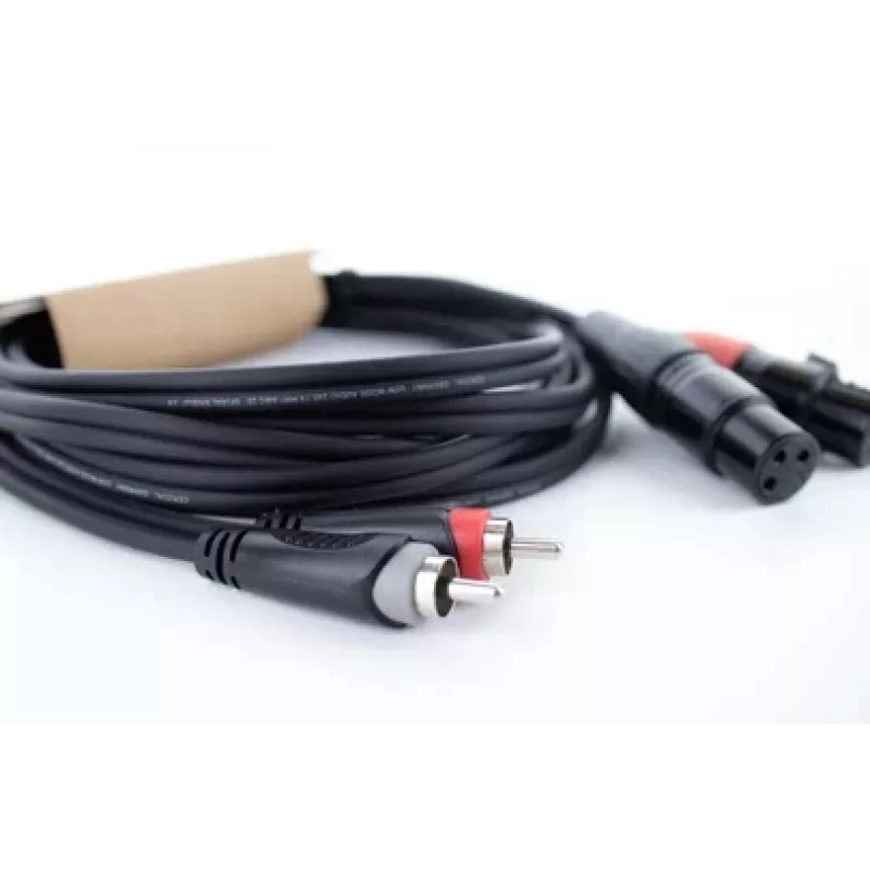 Cordial EU 1 FC XLR naar RCA verbindingskabel 1 m zwart (14851)