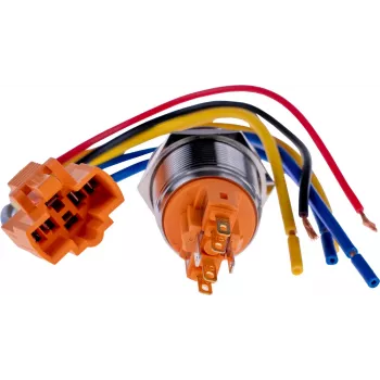JOY-IT BUTTON22B-M-GR drukknop (maakcontact), 22mm, 250V AC 7A, 1 NO, IP67, IK10, groen