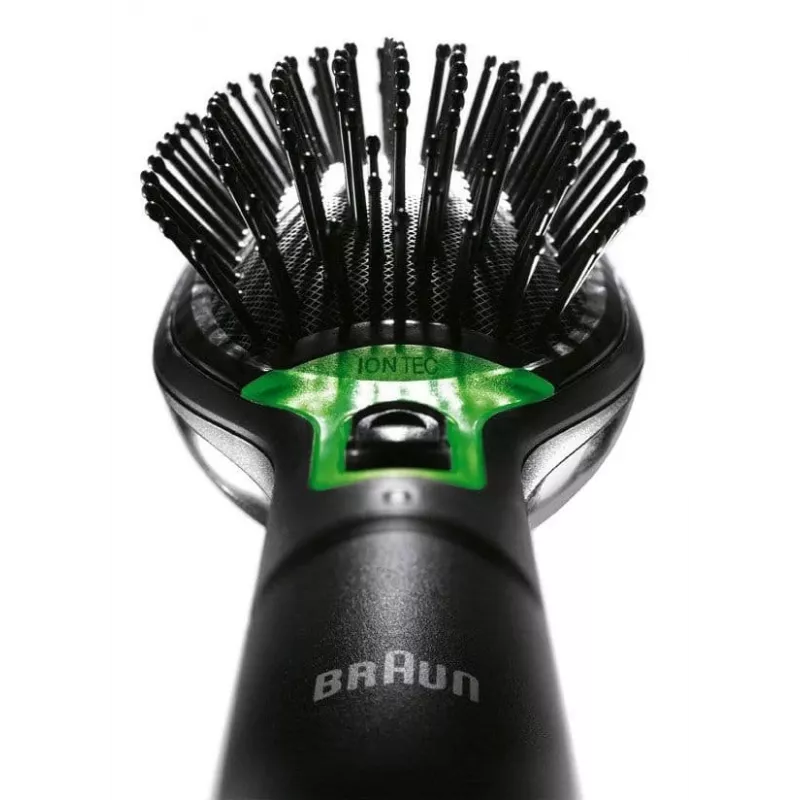 BRAUN BR 710 ionenhaarborstel met Iontec-technologie, draadloos, zwart/zilver