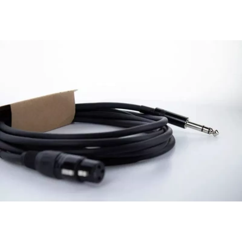 Cordial EM 3 FV XLR naar 6,3 mm TRS jackkabel 3m zwart 14822
