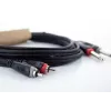 Cordial 14839 6,3mm mono jack naar RCA audiokabel 1m zwart