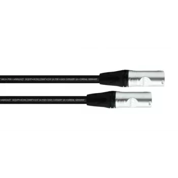 Cordial 15621 CAT 6a SF/UTP patchkabel, 3m, zwart, PUR-mantel