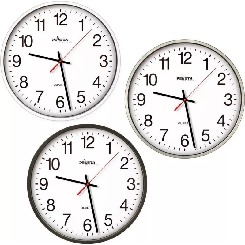 PEWETA wandklok zwart 44.130.212