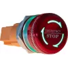 JOY-IT Button22NA-01 noodstopknop, mechanische vergrendeling, rood/groen, Ø22 mm, IP67, IK10