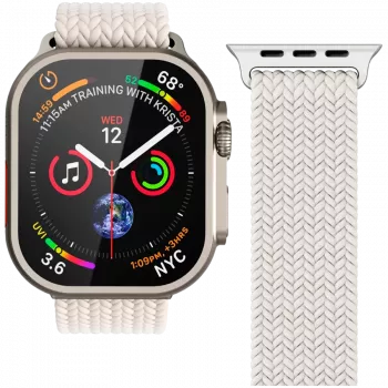 VONMÄHLEN Woven Loop voor Apple Watch 40/41/42mm, crème