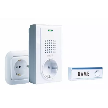 m-e modern-electronics FG-2.2 Draadloze deurbel compleet set met naamplaatje