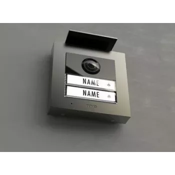 M-E MODERN-ELECTRONICS VDV-2020 A video-deurintercom met RFID, bedraad, antracietkleurige buitenunit (41267)
