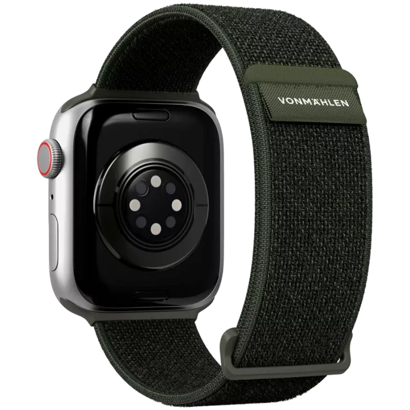 VONMÄHLEN Fitness Loop 2 armband voor Apple Watch 44mm, 45mm, 49mm – olijf