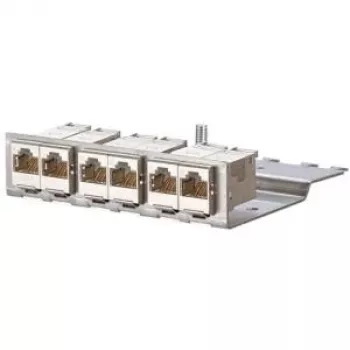 METZCONNECT BTR E-DATmodul 6x88 1U CAT6 patchpanel met 6 afgeschermde RJ45-modules, geïntegreerd kabelmanagement en trekontlasting 130922-03-E
