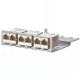 METZCONNECT BTR E-DATmodul 6x88 1U CAT6 patchpanel met 6 afgeschermde RJ45-modules, geïntegreerd kabelmanagement en trekontlasting 130922-03-E