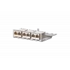 METZCONNECT BTR E-DATmodul 6x88 1U CAT6 patchpanel met 6 afgeschermde RJ45-modules, geïntegreerd kabelmanagement en trekontlasting 130922-03-E