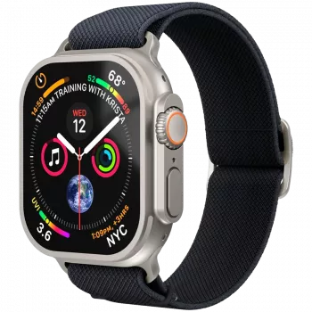 VONMÄHLEN Classic Nylon Loop armband voor Apple Watch 44/45/46/49mm, marineblauw, one size