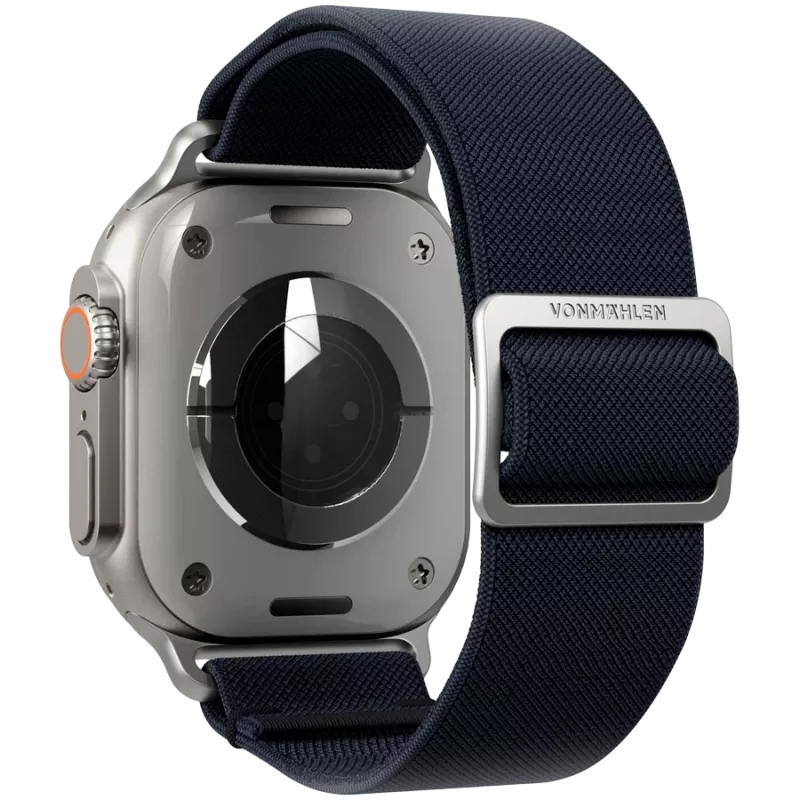VONMÄHLEN Classic Nylon Loop armband voor Apple Watch 44/45/46/49mm, marineblauw, one size