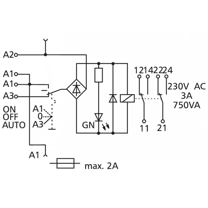 METZ CONNECT KRA-S-F10/21-21 Vermogensrelais, grijs 11070713