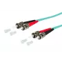 METZ BTR 151J1AOAO10E OpDAT OM3 Duplex ST-ST Multimode glasvezel patchkabel, 1m Aqua, LSZH-mantel