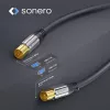 PURELINK Sonero Antennekabel 2m S-AC000-020 Premium, coaxiale stekker naar bus, 75 Ohm, dubbel afgeschermd, wit